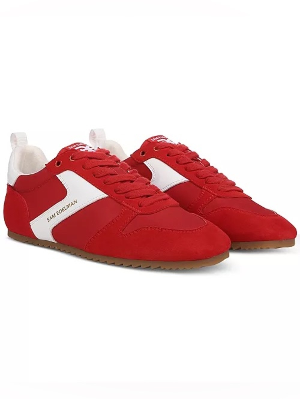 Sam Edelman Red and White Zaria Sneakers NWT